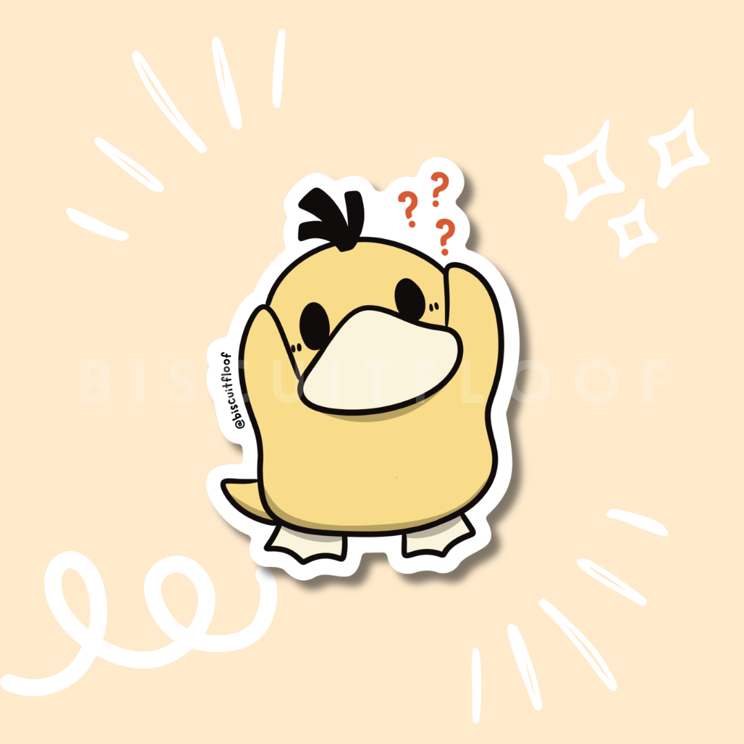 Confused Duck Sticker