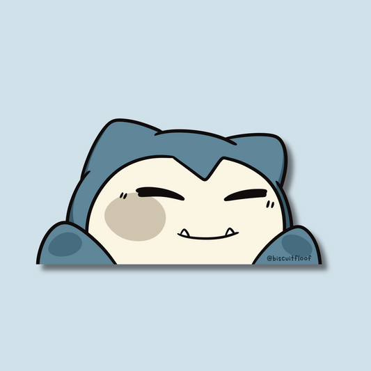 Sleepy Bear Peeker Sticker