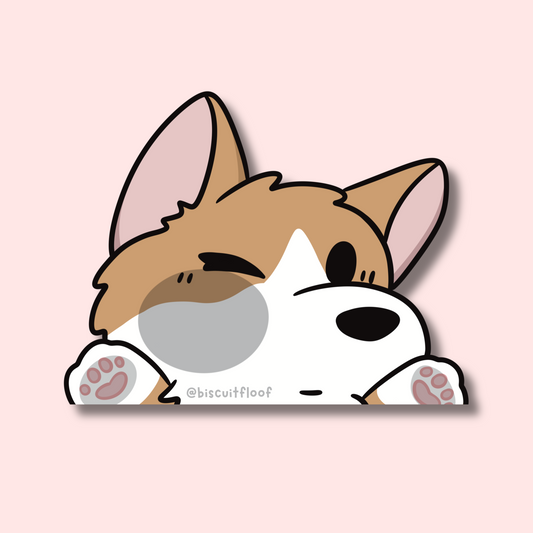 Corgi Peeker Sticker