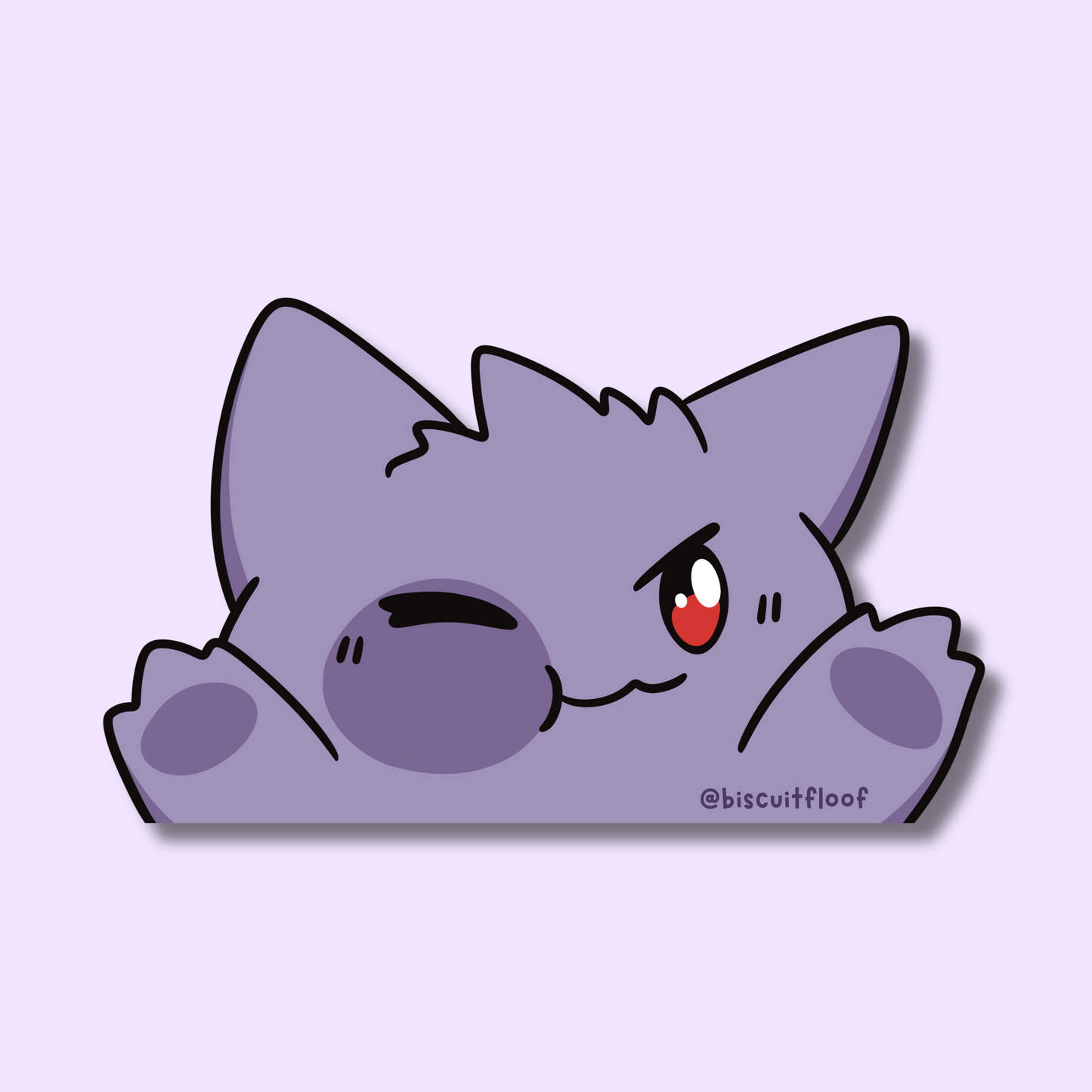 Goofy Ghost Peeker Sticker