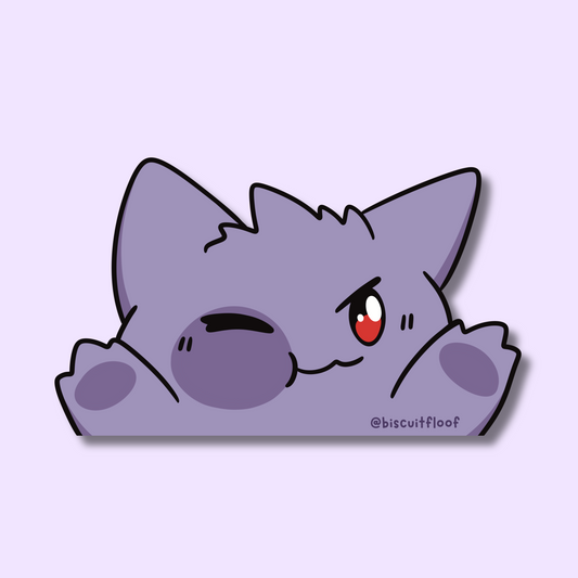 Goofy Ghost Peeker Sticker