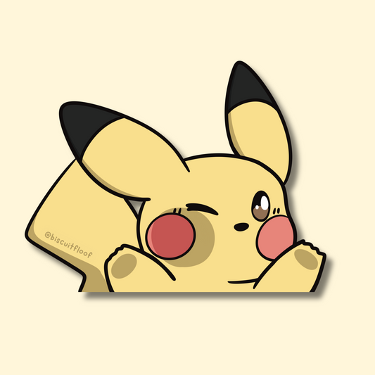 Electric Mouse Peeker Sticker