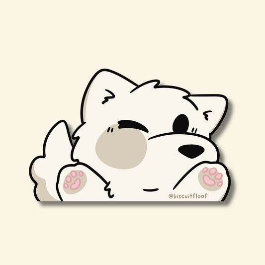 Samoyed Peeker Sticker