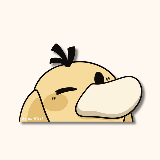 Confused Duck Peeker Sticker