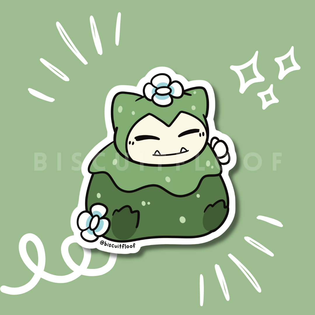Sleepy Moss Bear Sticker