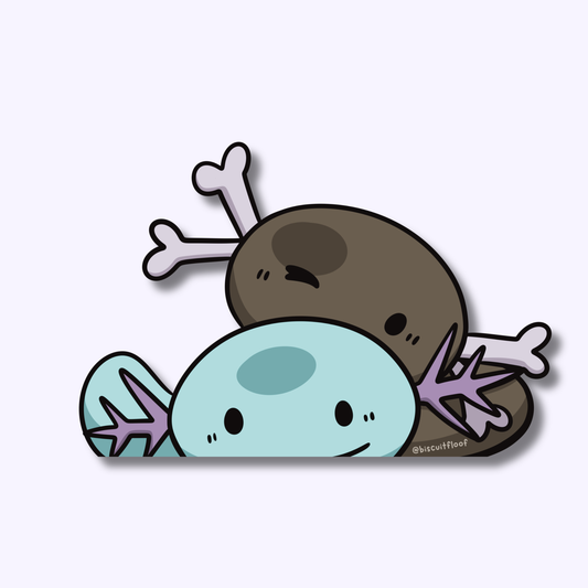 Axolotl Peeker Sticker
