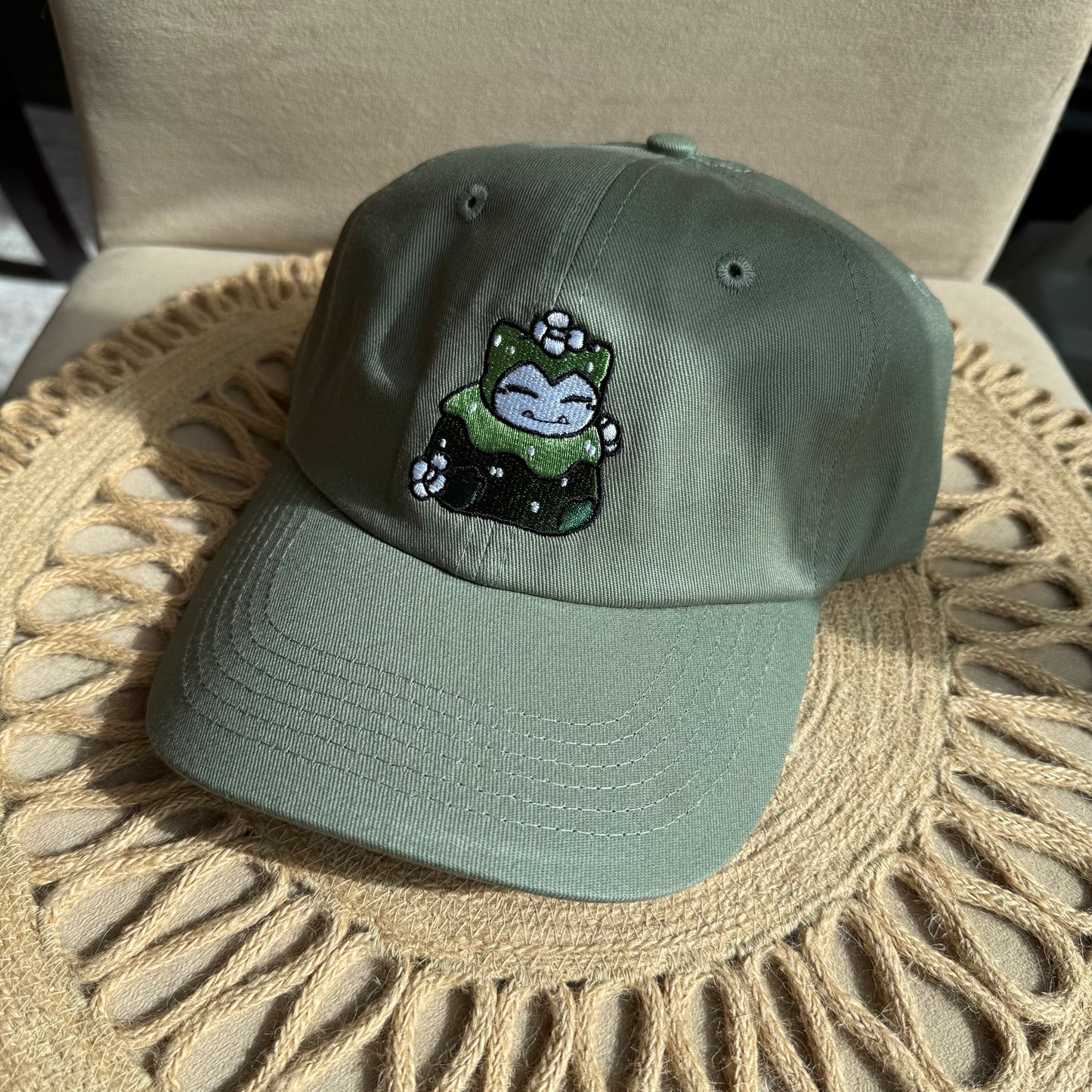 Sleepy Moss Bear Baseball Cap