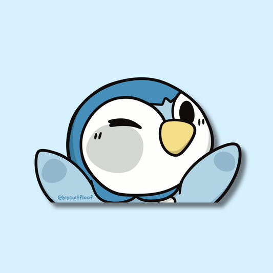 Penguin Peeker Sticker
