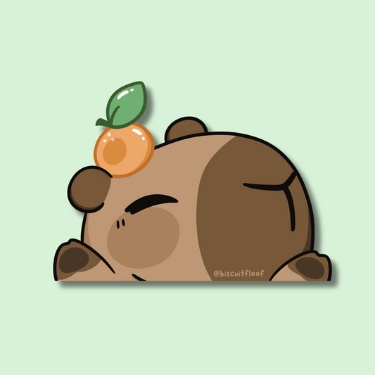 Capybara Peeker Sticker